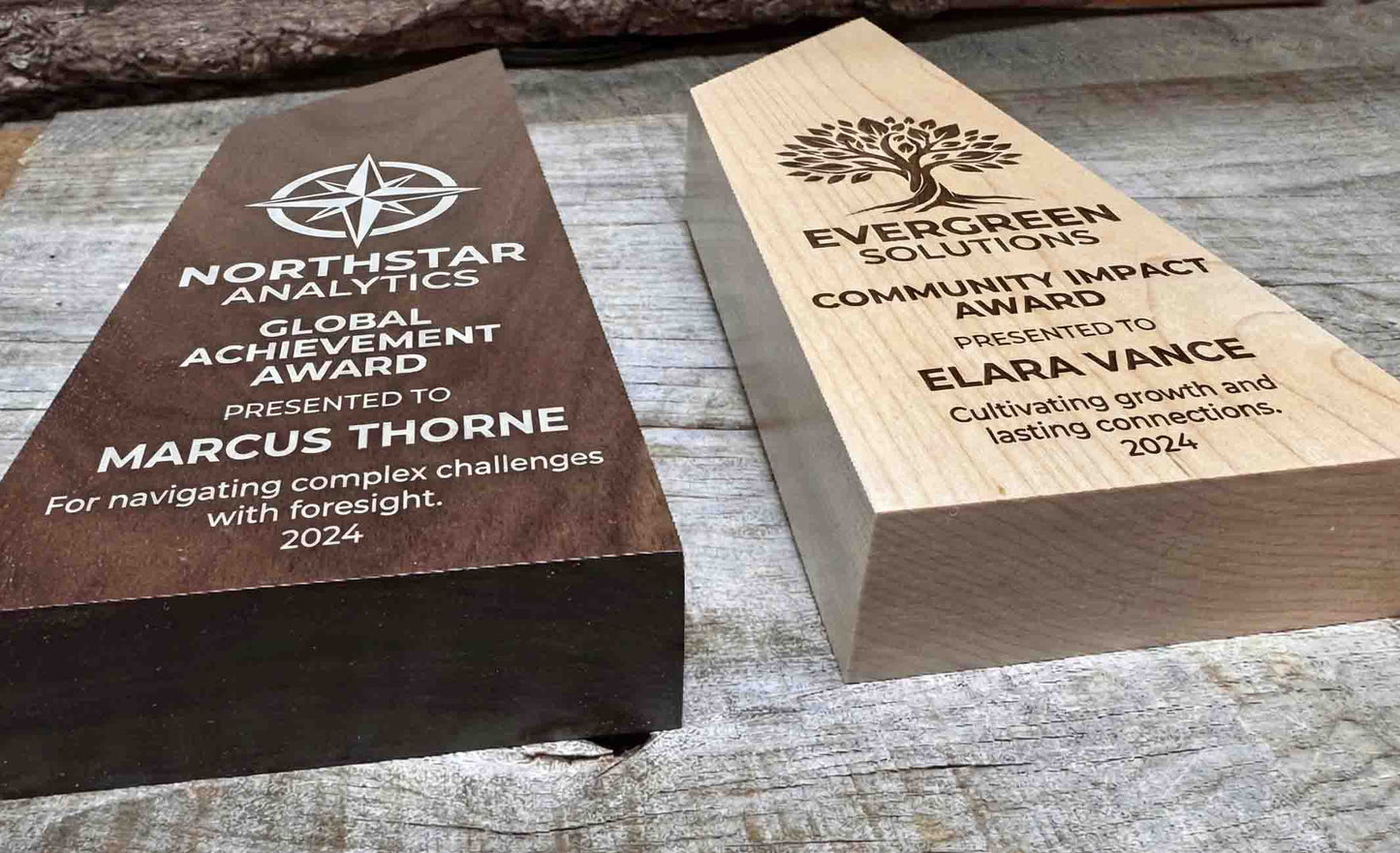 The Canadian Shield Award | Custom Handcrafted Wood Trophy Made in Canada - Memories Made Custom