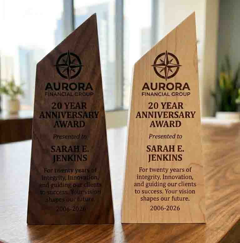 The Canadian Shield Award | Custom Handcrafted Wood Trophy Made in Canada - Memories Made Custom