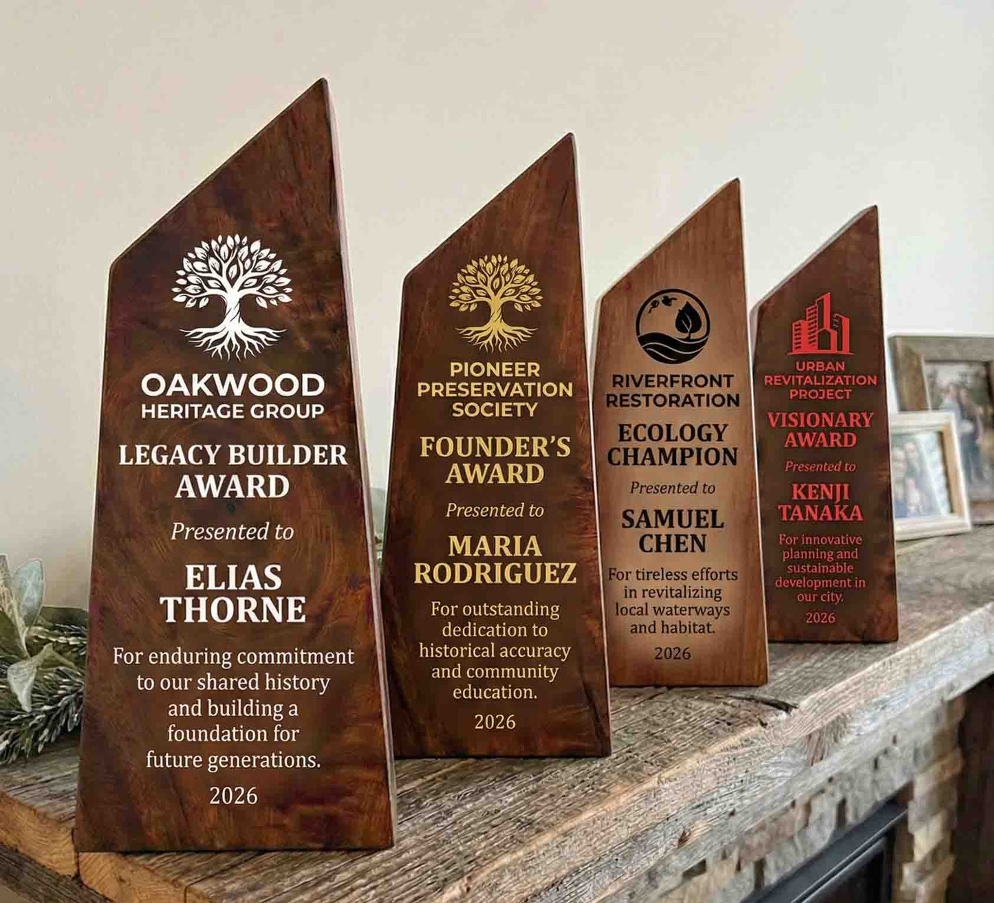 The Canadian Shield Award | Custom Handcrafted Wood Trophy Made in Canada - Memories Made Custom