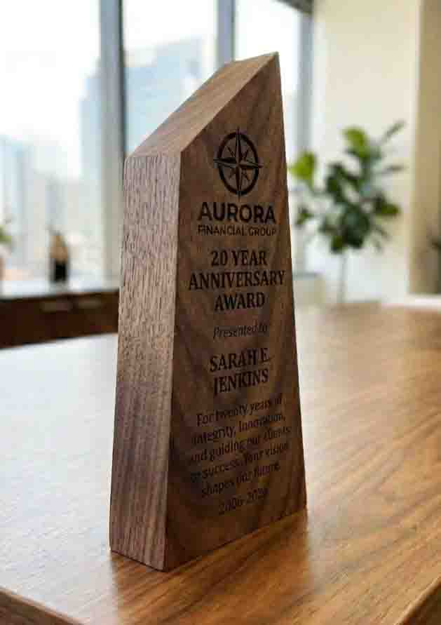 The Canadian Shield Award | Custom Handcrafted Wood Trophy Made in Canada - Memories Made Custom