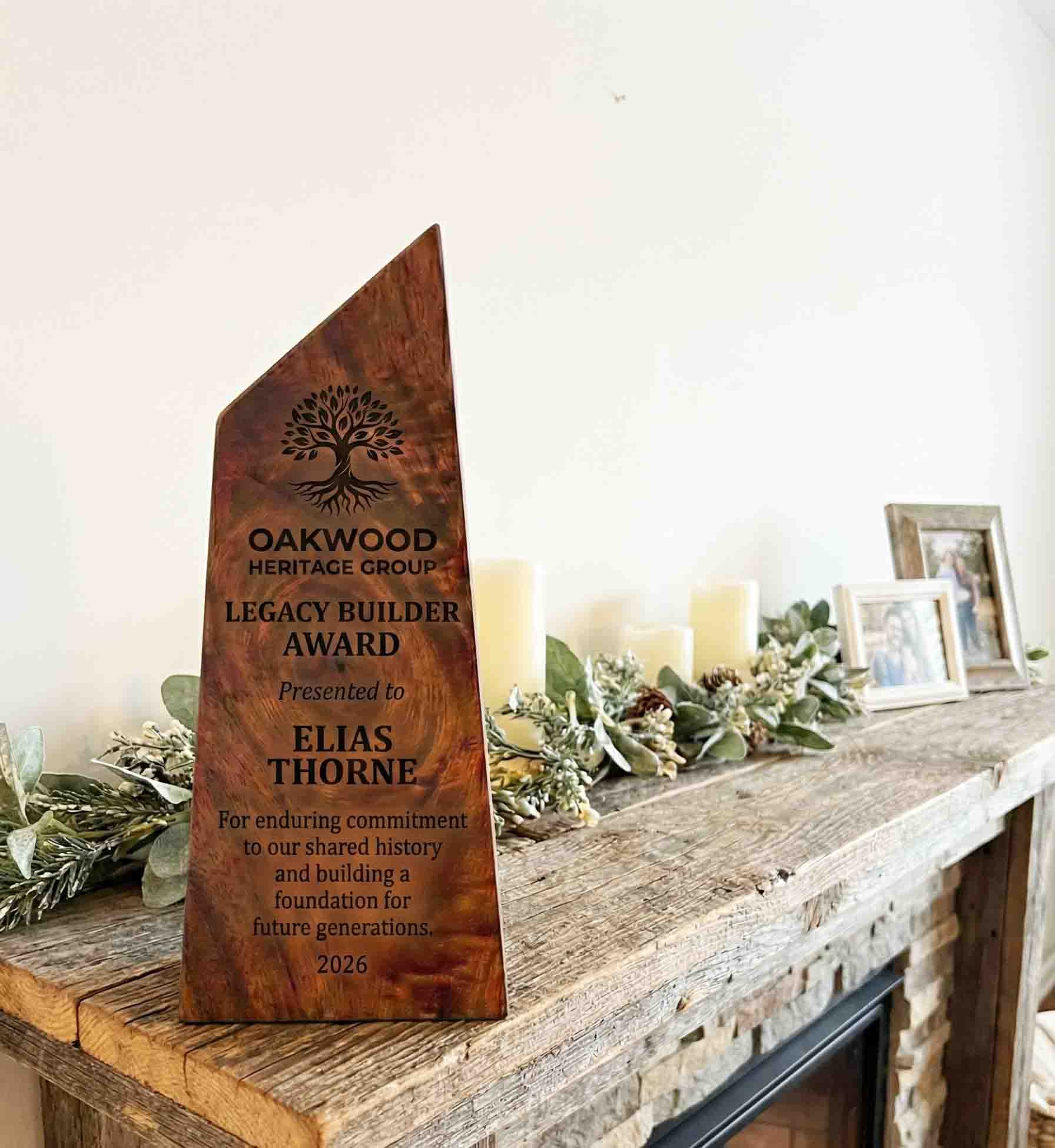 The Canadian Shield Award | Custom Handcrafted Wood Trophy Made in Canada - Memories Made Custom