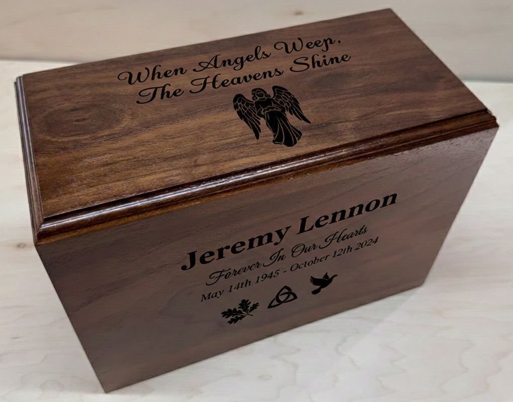 The Cedar Valley Urn: Custom Laser Engraved Wooden Cremation Urn | Made in Canada