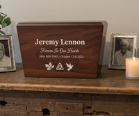The Cedar Valley Urn: Custom Laser Engraved Wooden Cremation Urn | Made in Canada