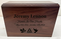 The Cedar Valley Urn: Custom Laser Engraved Wooden Cremation Urn | Made in Canada