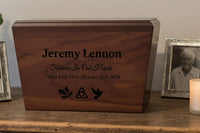 The Cedar Valley Urn: Custom Laser Engraved Wooden Cremation Urn | Made in Canada