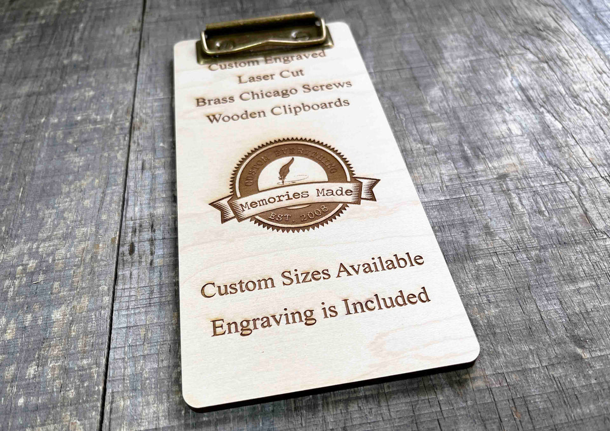Wooden Clipboard Memories Made Custom