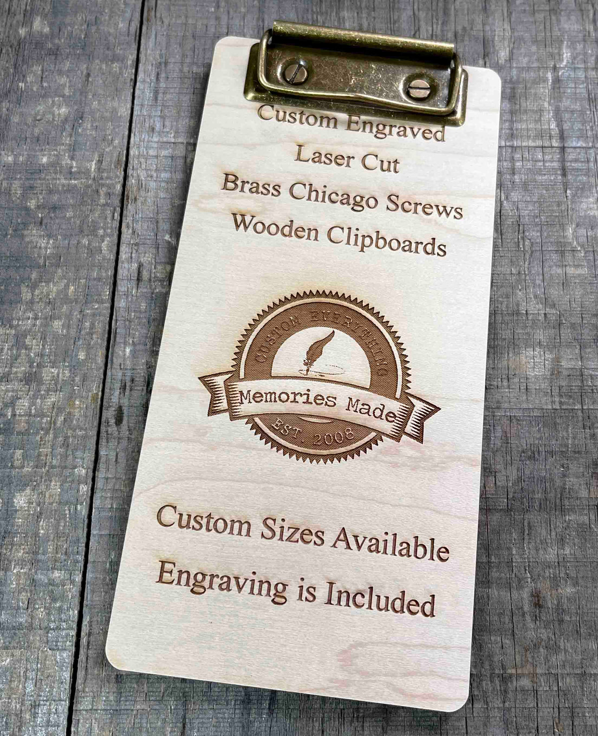 Wooden Clipboard Memories Made Custom