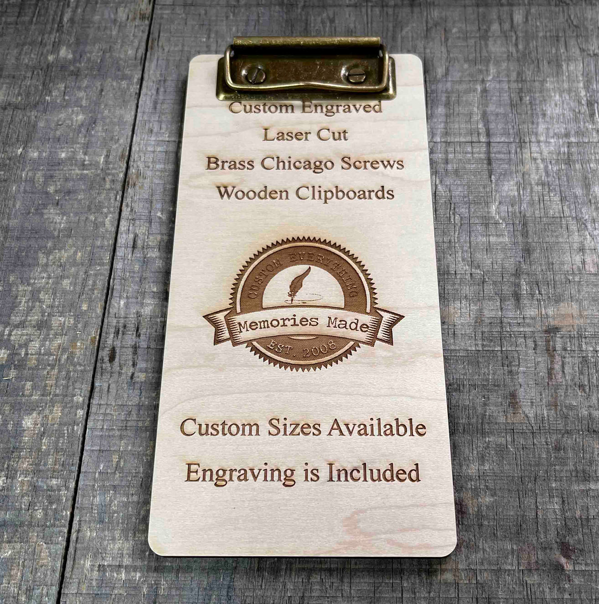 Wooden Clipboard Memories Made Custom
