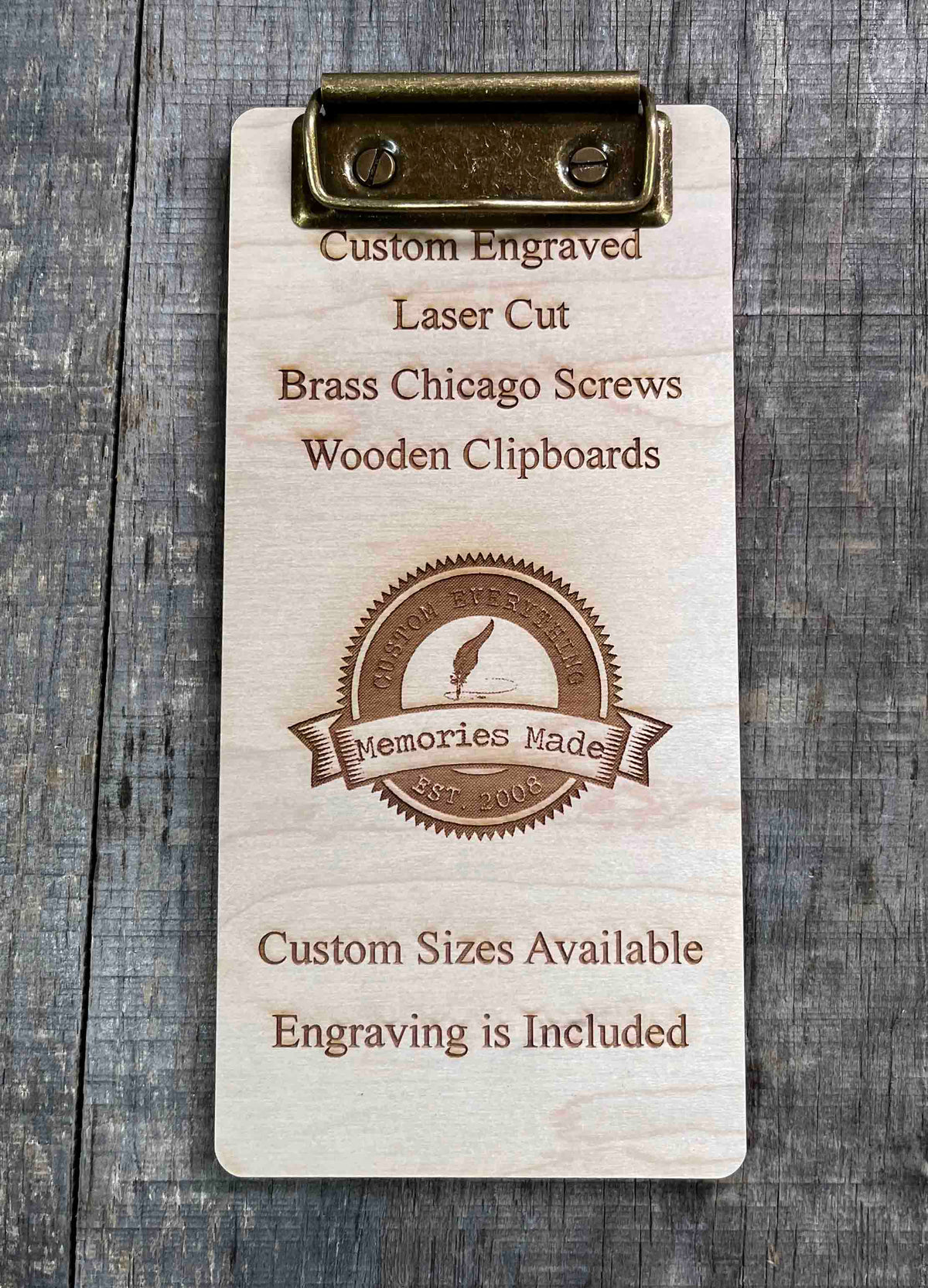 Wooden Clipboard Memories Made Custom