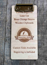 Wooden Clipboard Memories Made Custom