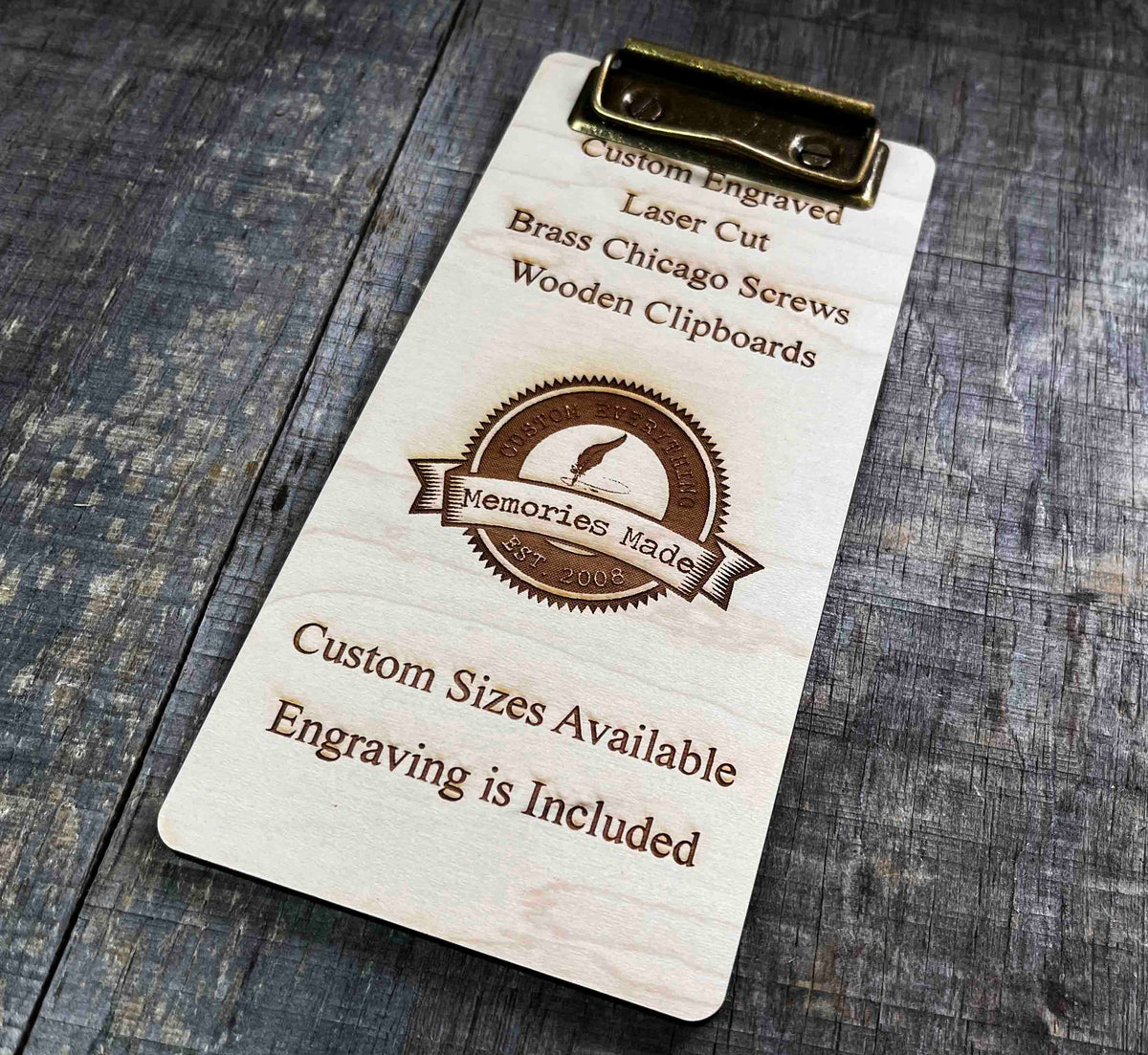 Wooden Clipboard Memories Made Custom