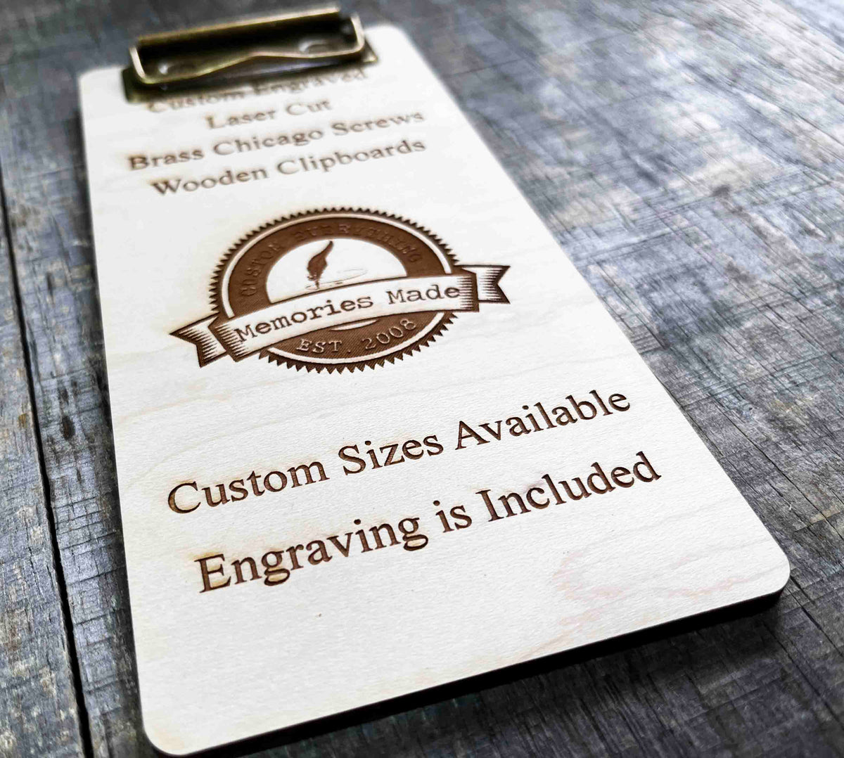 Wooden Clipboard Memories Made Custom