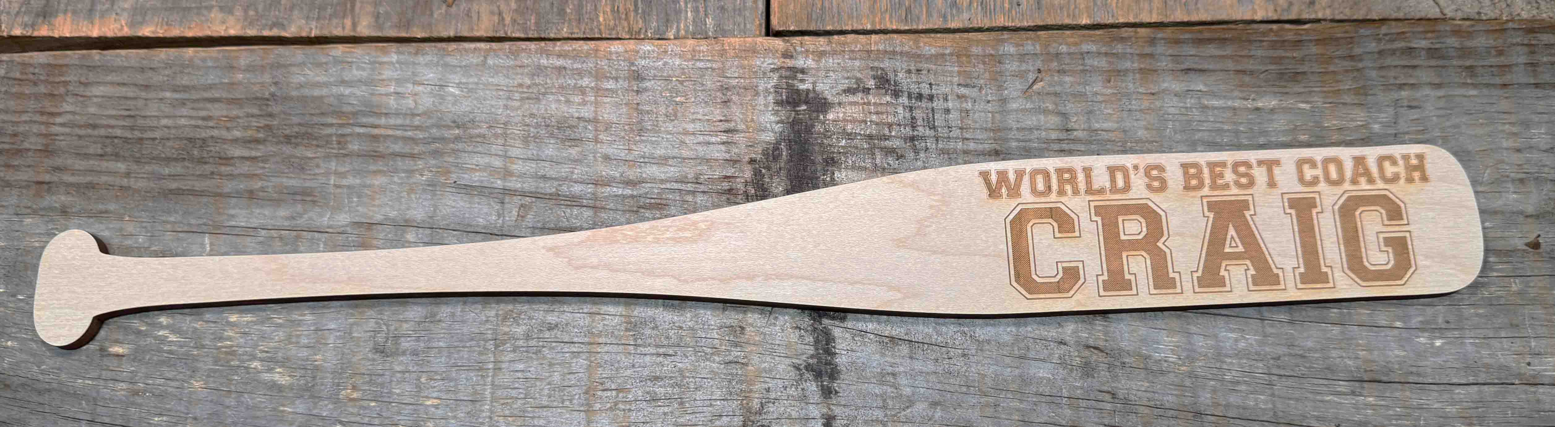 Mini Baseball Bat - Laser Cut and Engraved - Multiple Lengths Memories Made Custom