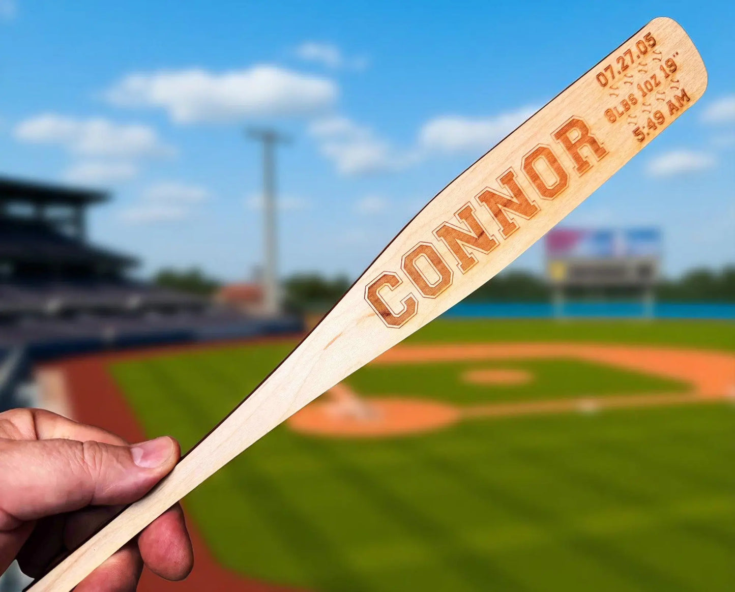 Mini Baseball Bat - Laser Cut and Engraved - Multiple Lengths Memories Made Custom