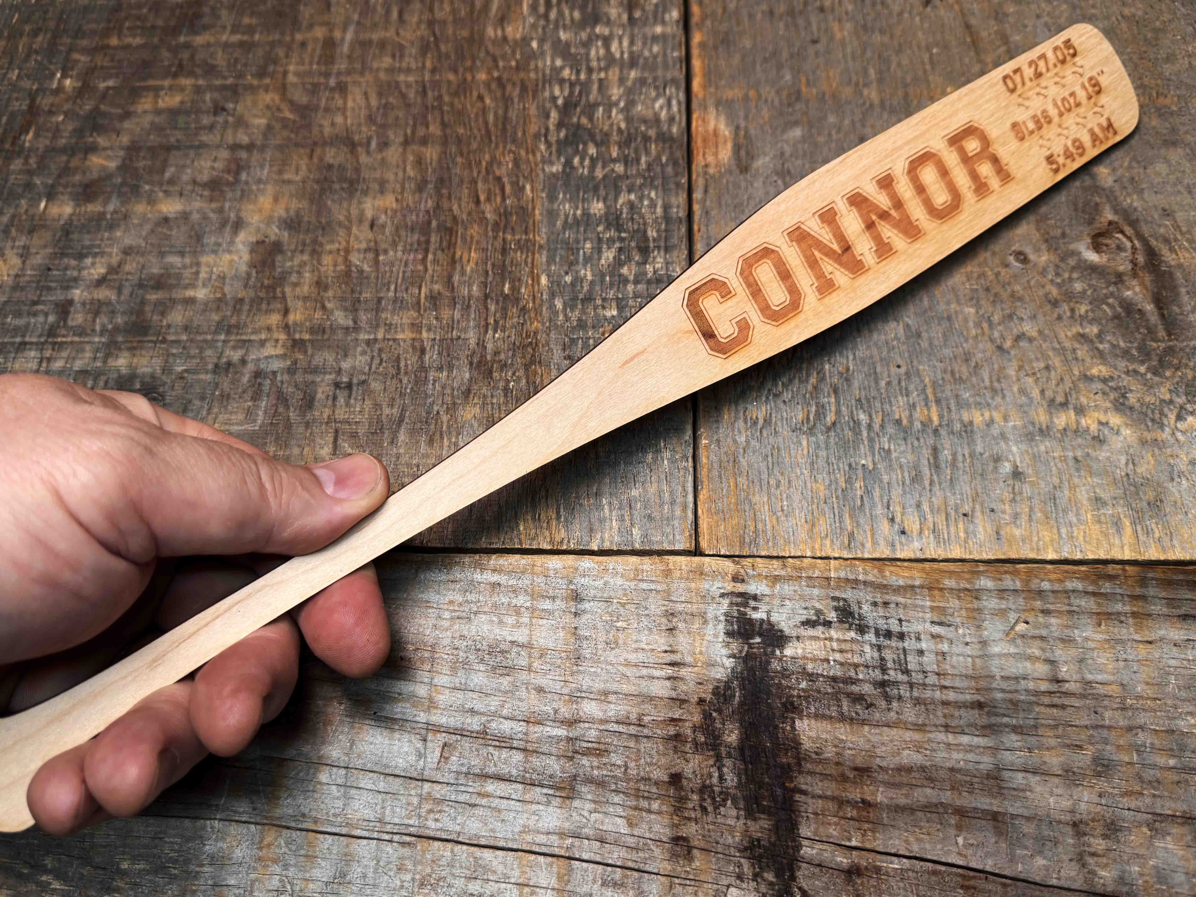 Mini Baseball Bat - Laser Cut and Engraved - Multiple Lengths Memories Made Custom