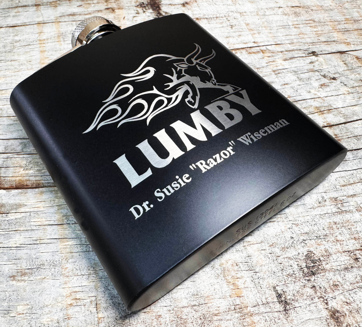 Personalized 6oz Stainless Steel Flask | Custom Engraved Groomsmen Gift | Custom Design