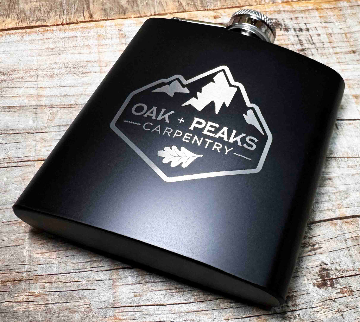 Personalized 6oz Stainless Steel Flask | Custom Engraved Groomsmen Gift