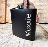 Personalized 6oz Stainless Steel Flask | Custom Engraved Groomsmen Gift
