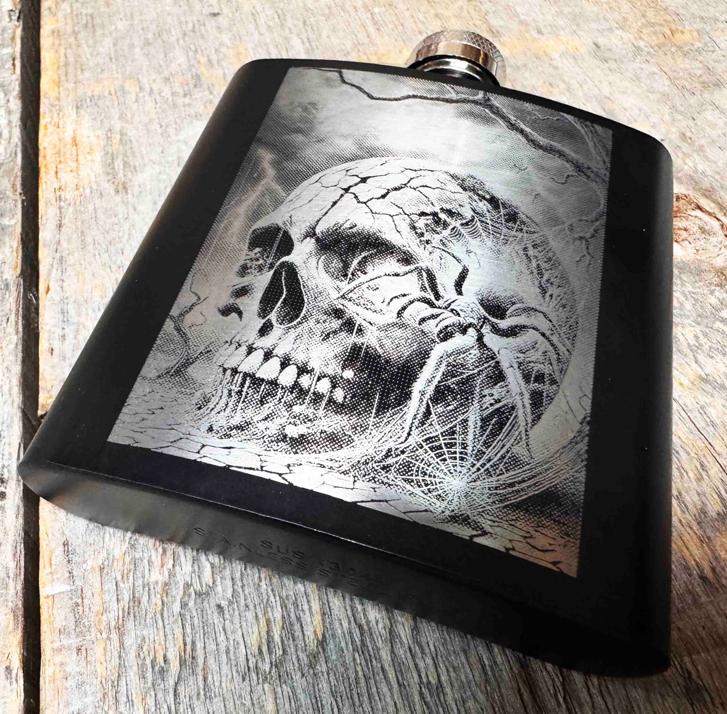Personalized 6oz Stainless Steel Flask | Custom Engraved Groomsmen Gift