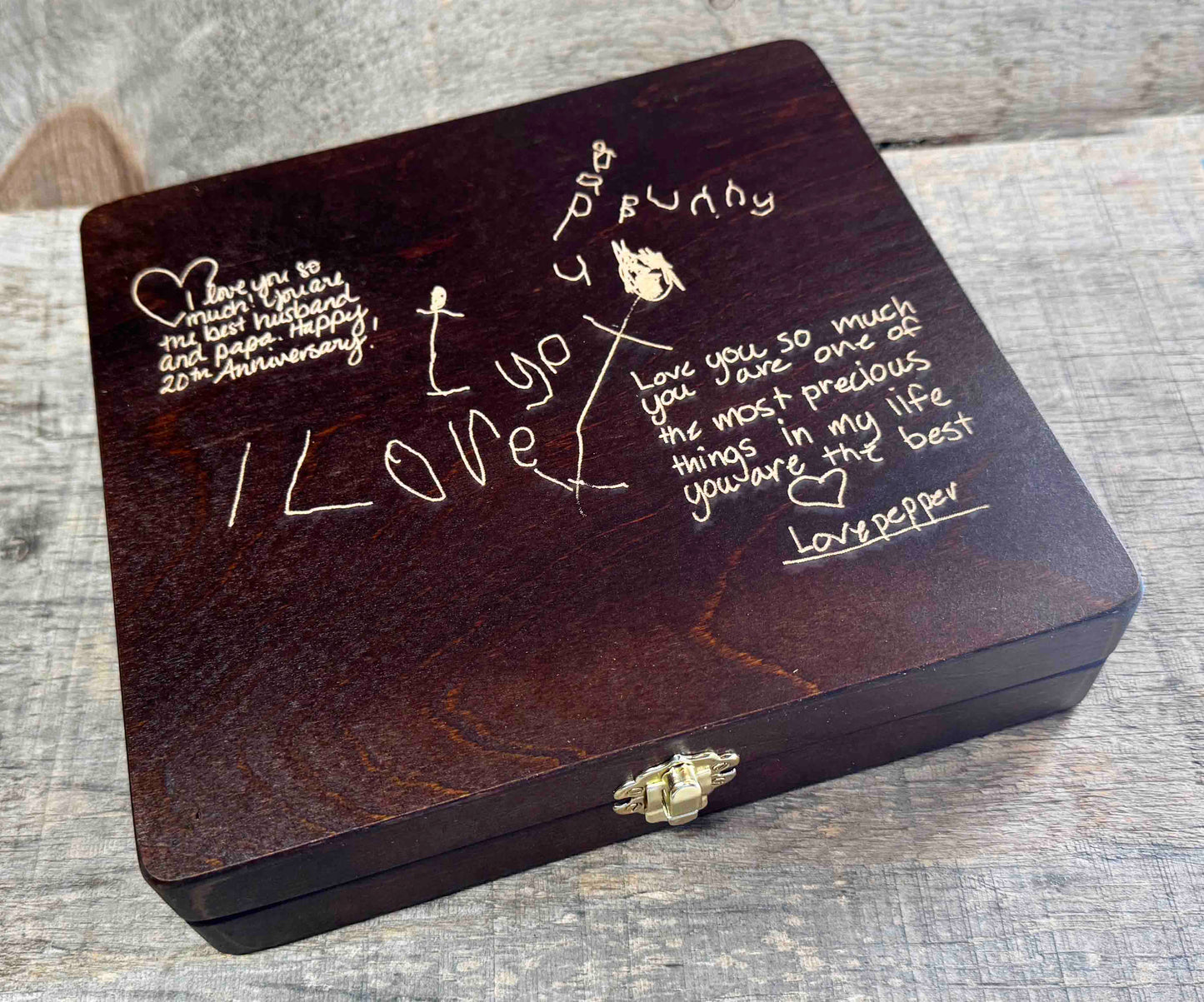 Handwriting Engraved into Premium Wooden Gift Box