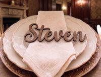 Custom Laser Cut Wooden Name Cards | Wedding Place Settings