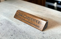 Walnut Desk Name Plate Memories Made Custom