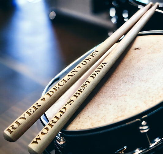 Custom Engraved Drum Sticks