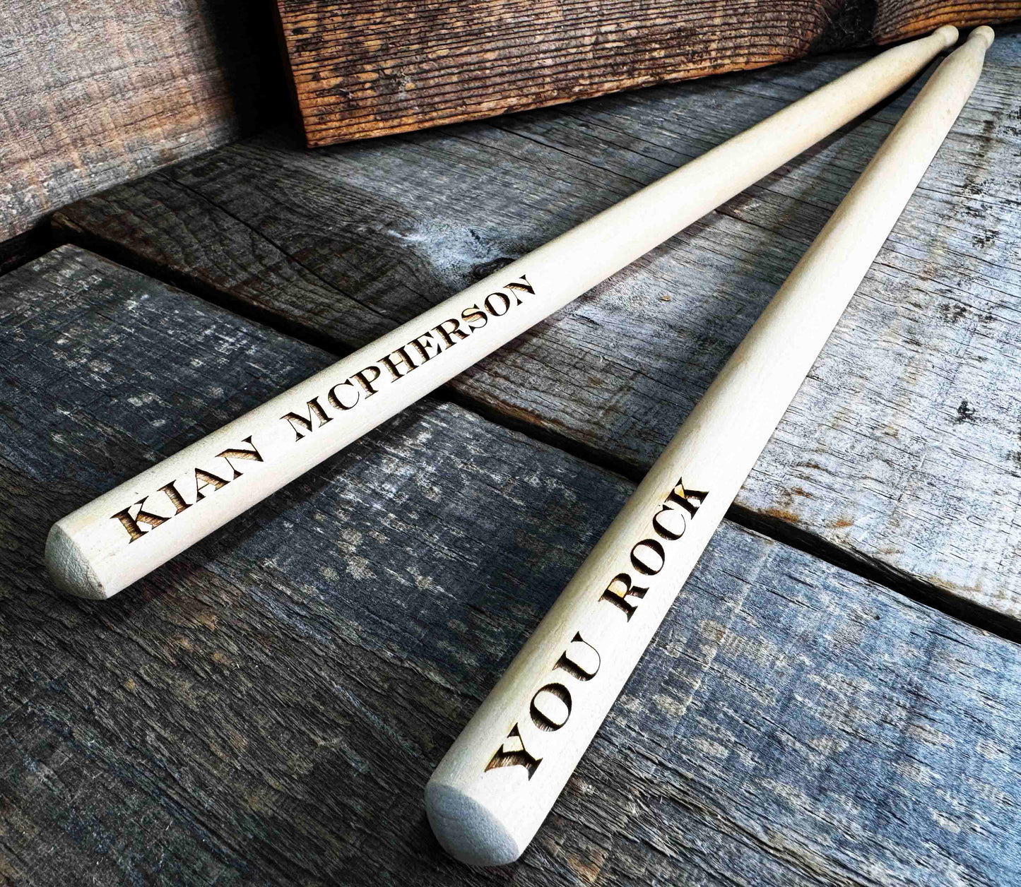 Custom Engraved Drum Sticks