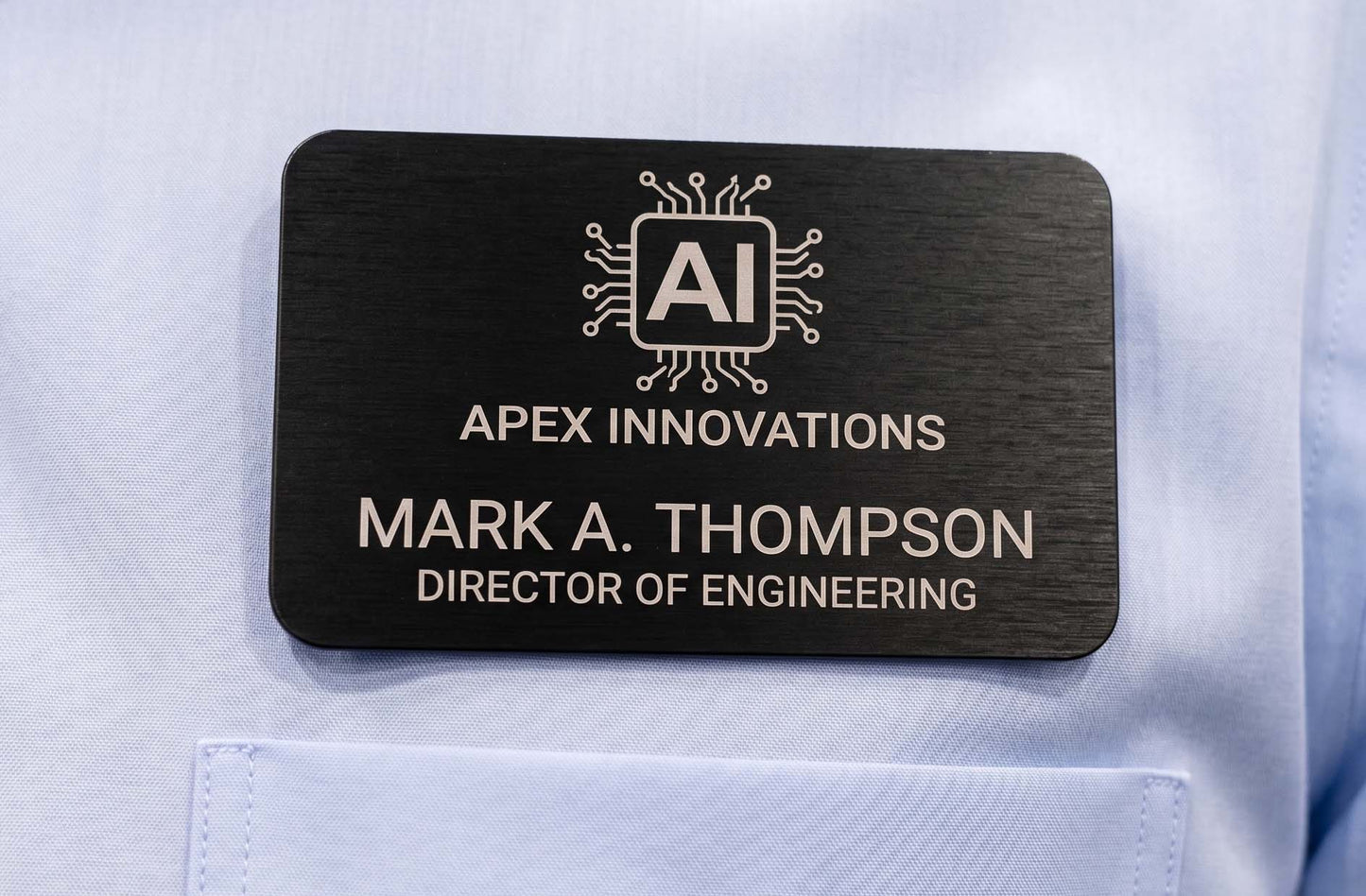 Custom Engraved Magnetic Aluminum Name Badge