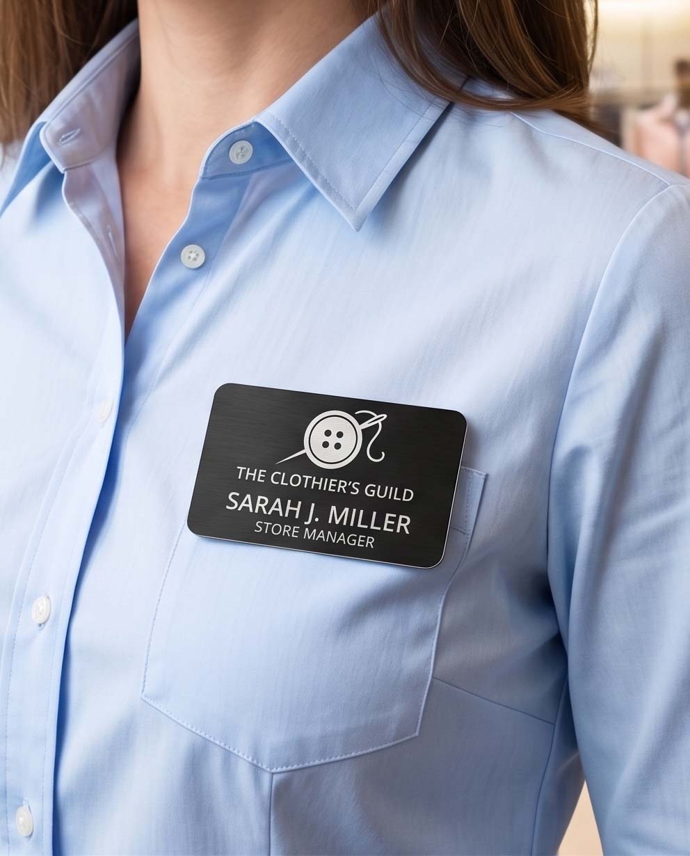Custom Engraved Magnetic Aluminum Name Badge