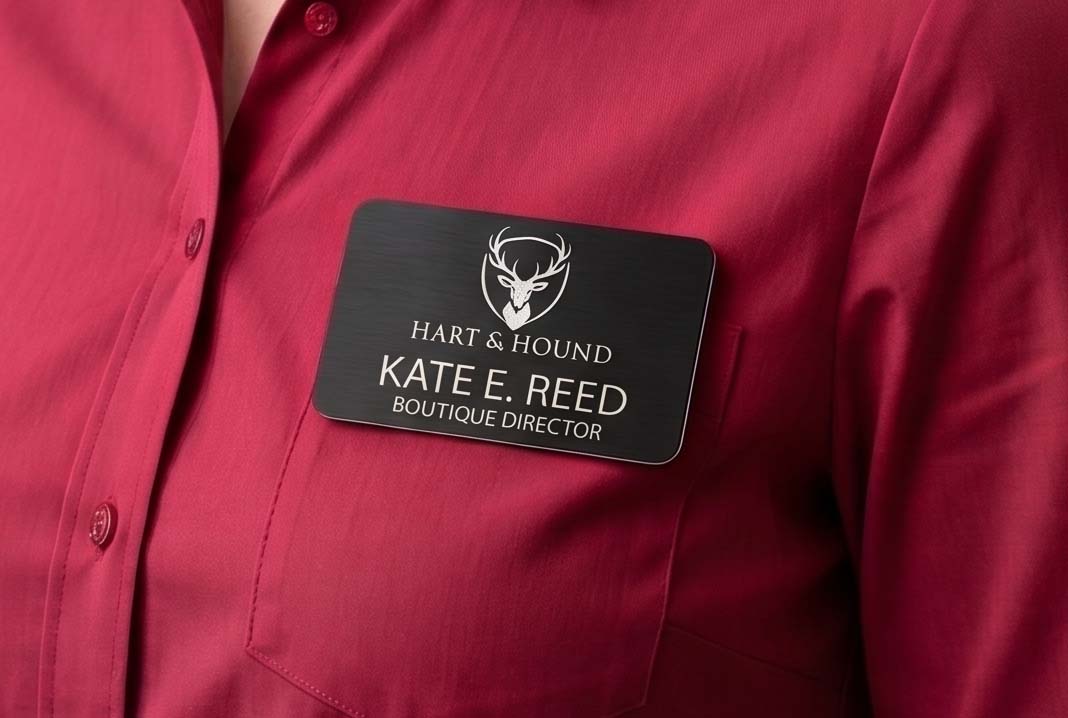 Custom Engraved Magnetic Aluminum Name Badge