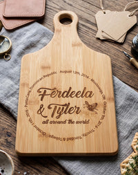 Personalized Bamboo Paddle Cutting Board
