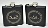 Personalized 6oz Stainless Steel Flask | Custom Engraved Groomsmen Gift