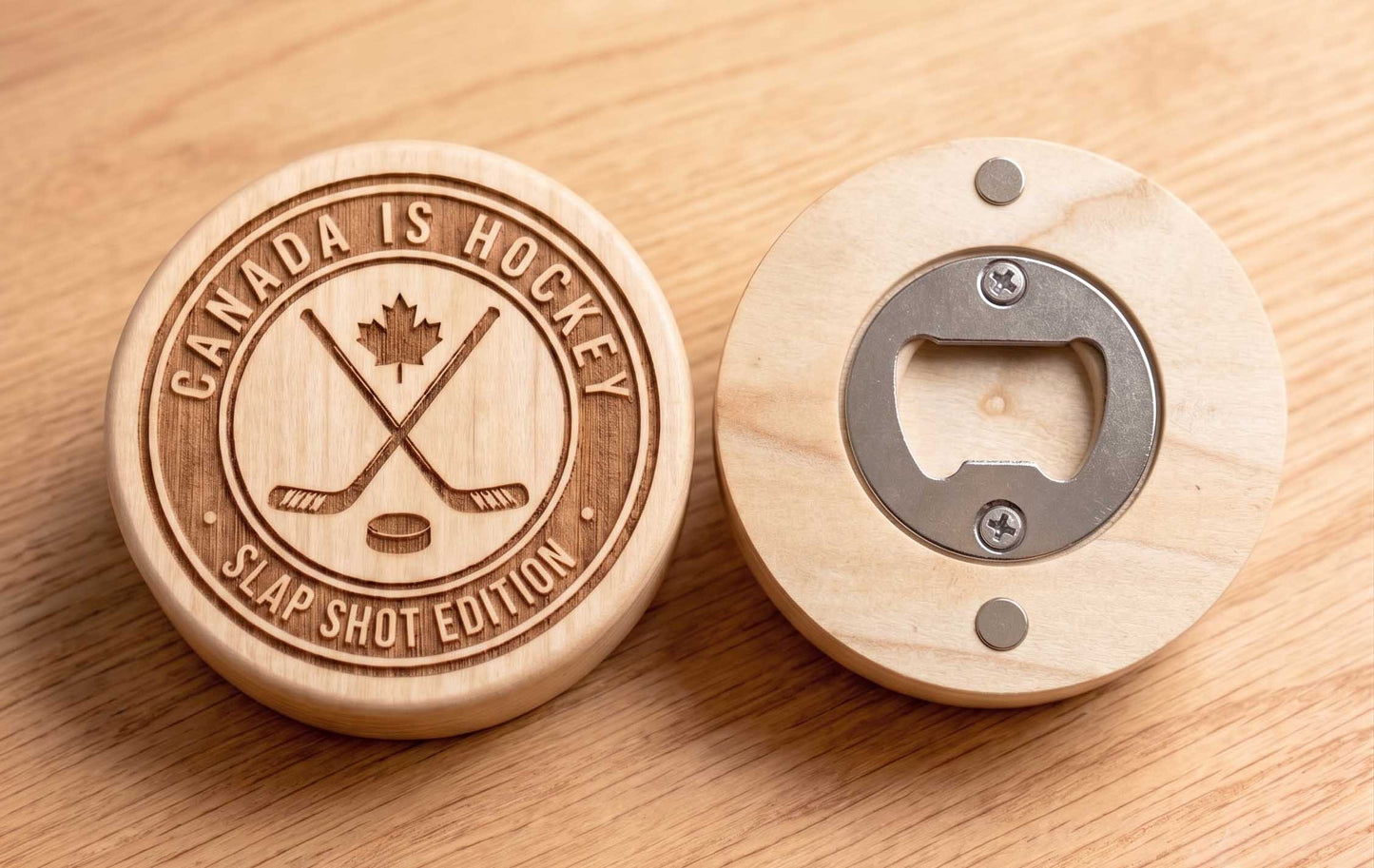 Custom Engraved Canadian Poplar Magnetic Bottle Opener