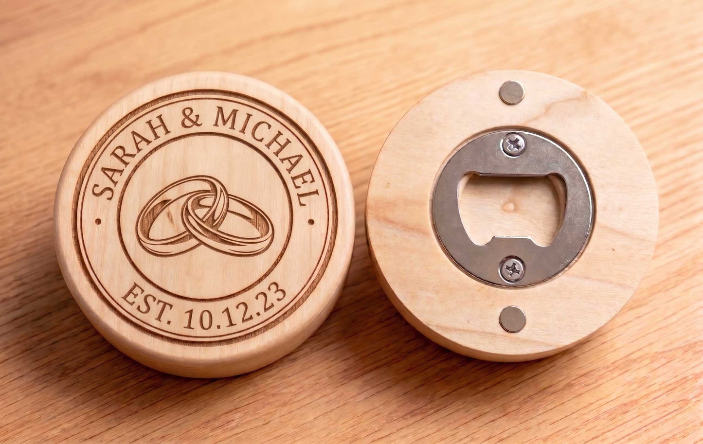 Custom Engraved Canadian Poplar Magnetic Bottle Opener
