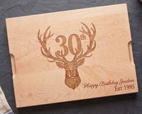 Personalized Birthday Canadian Maple Cutting Board | Deer Gift