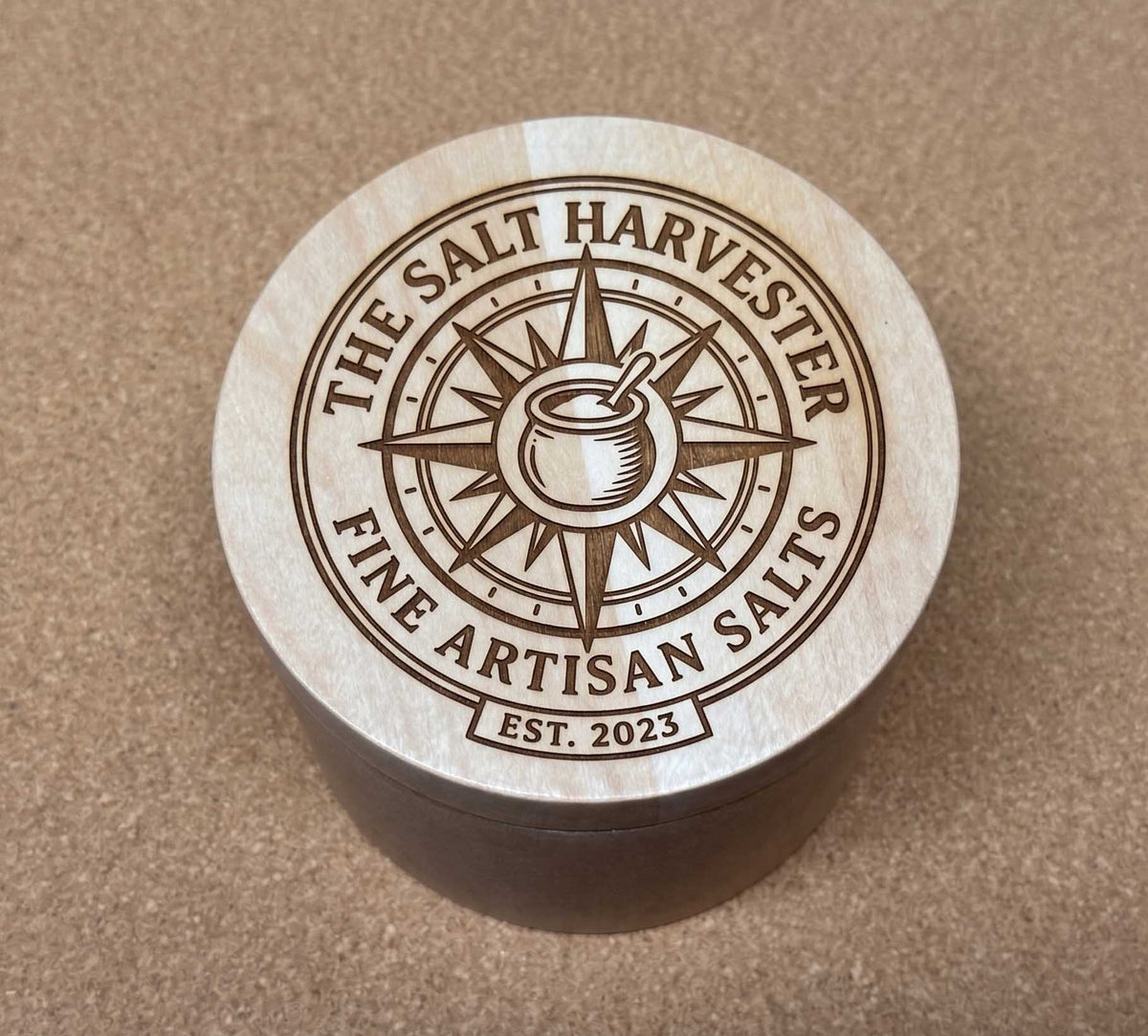 Chef Quality Salt Box | Canadian Maple & Custom Laser Engraved