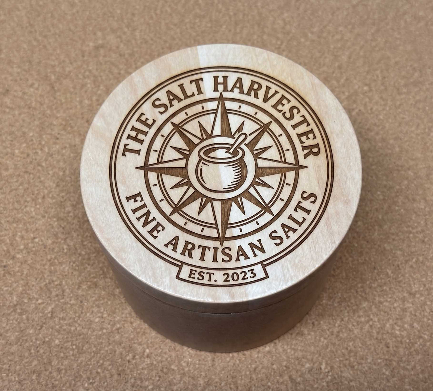 Chef Quality Salt Box | Canadian Maple & Custom Laser Engraved