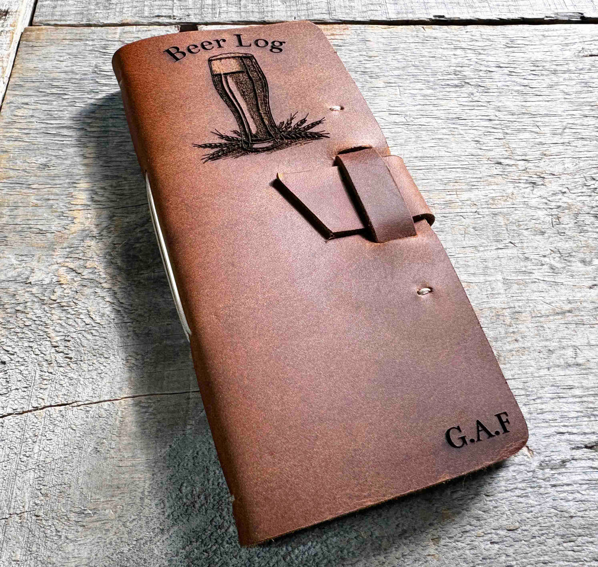 Custom Beer Log Premium Leather Memories Made Custom