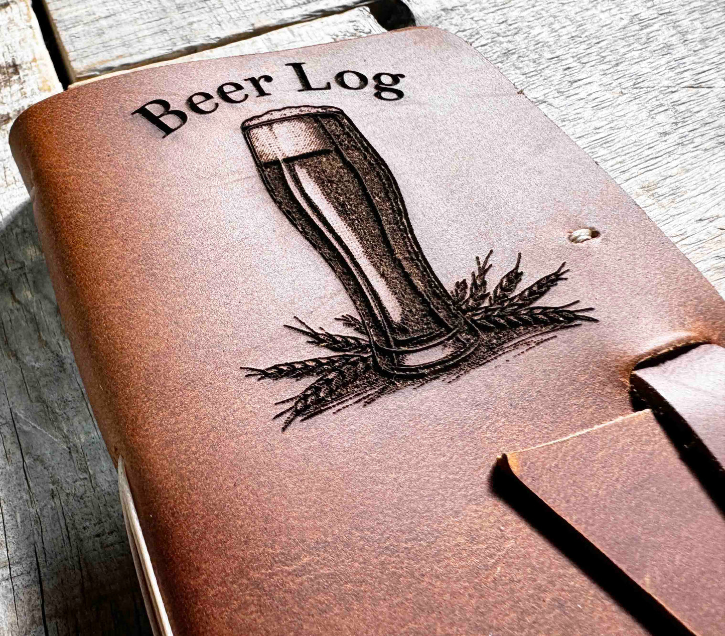 Custom Beer Log Premium Leather