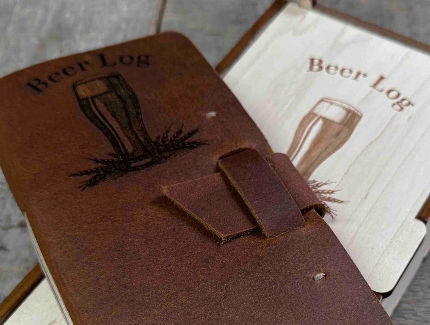 Custom Beer Log Premium Leather