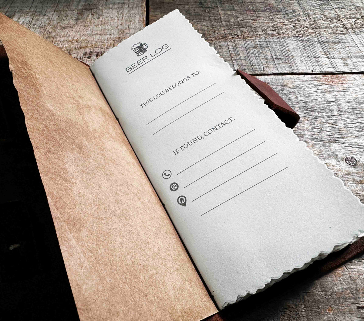 Custom Beer Log Premium Leather Memories Made Custom