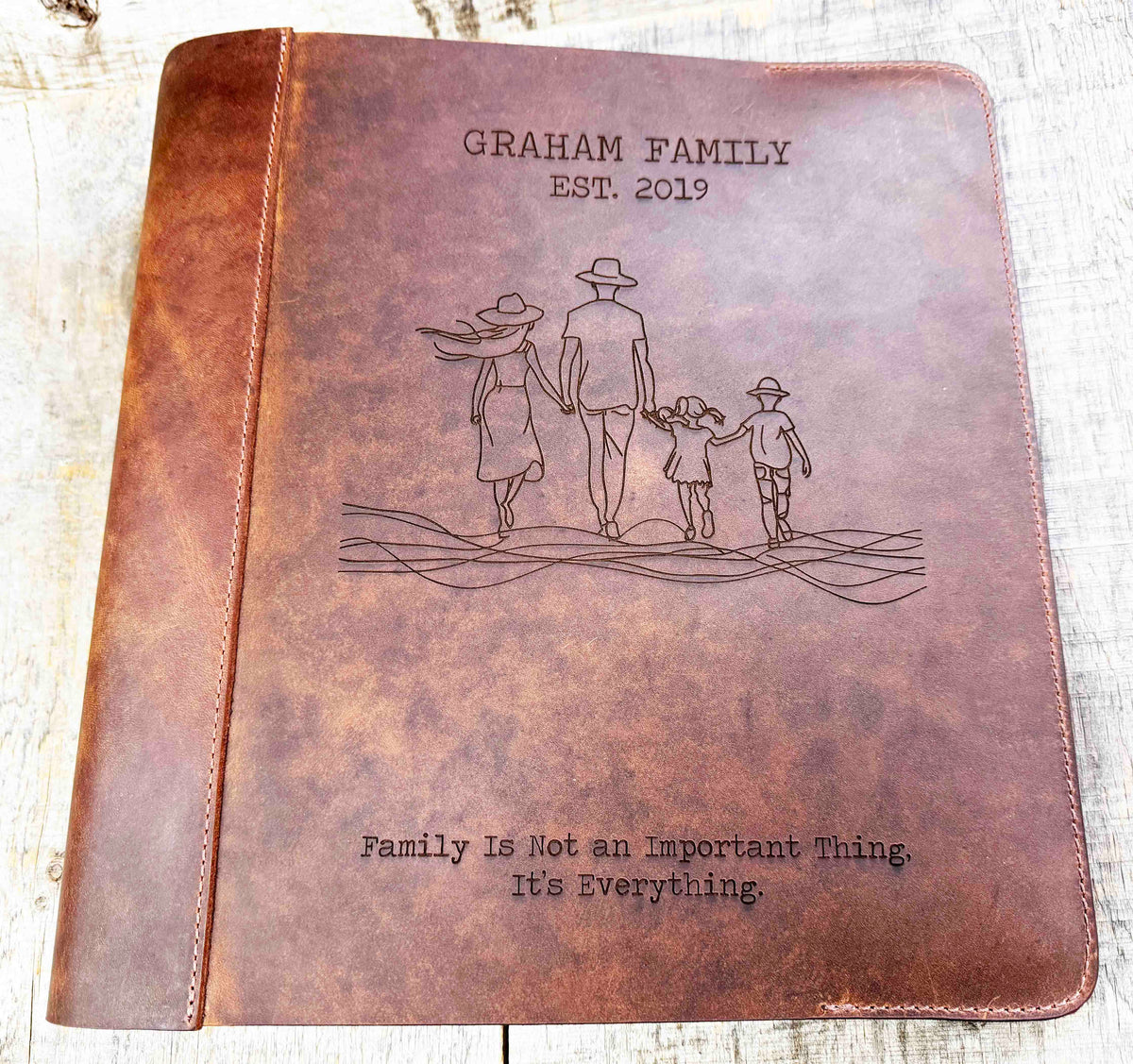 Binder Premium Leather Engraved Memories Made Custom