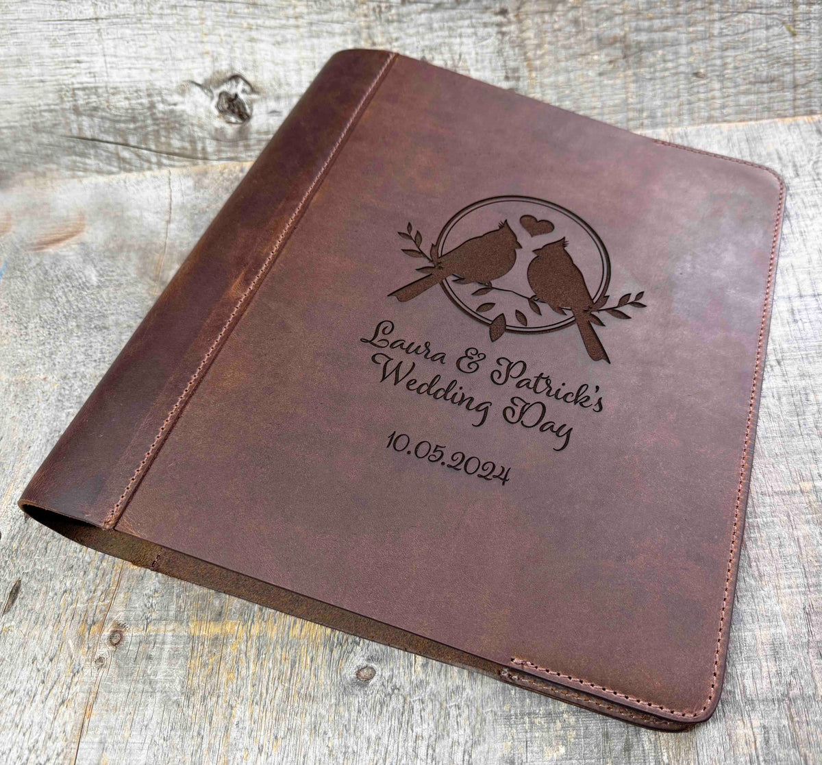 Binder Premium Leather Engraved Memories Made Custom