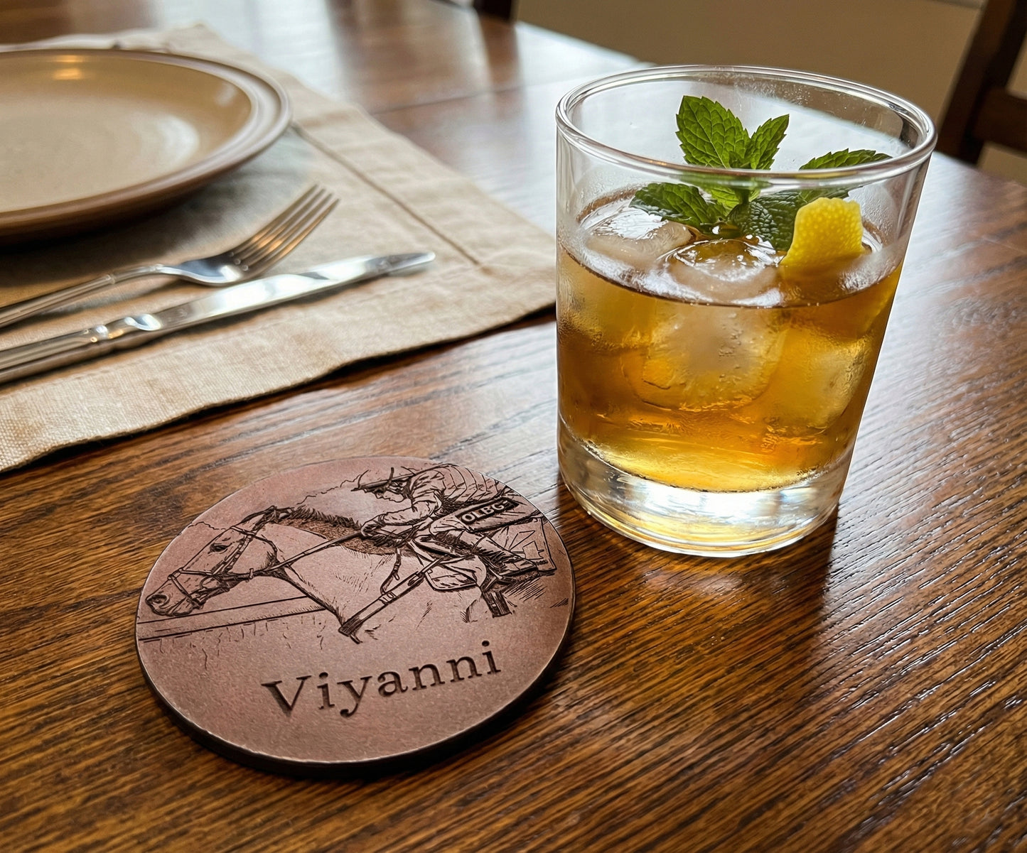 Custom Coasters - Premium Leather