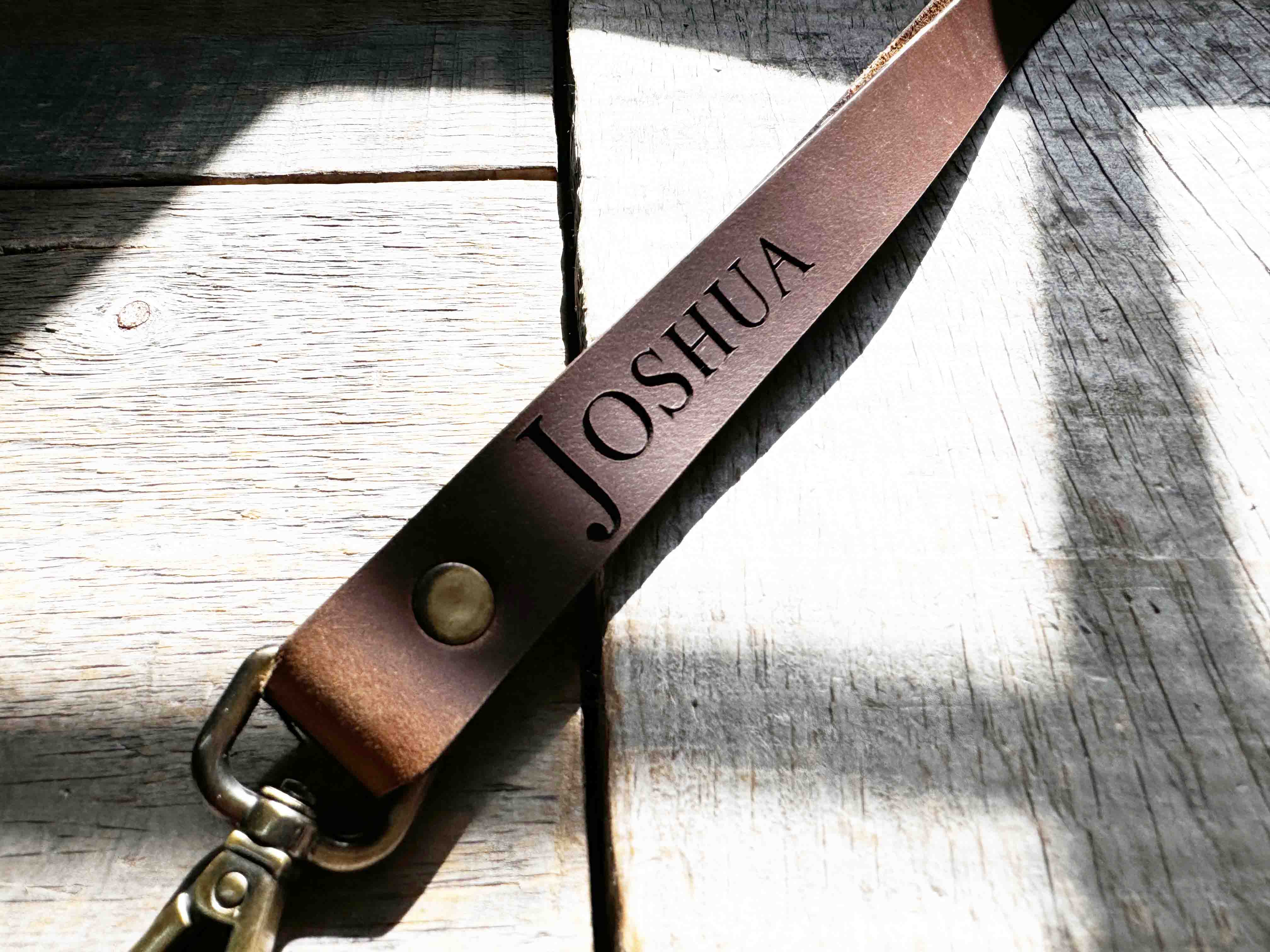 Leather Lanyard Custom Engraved