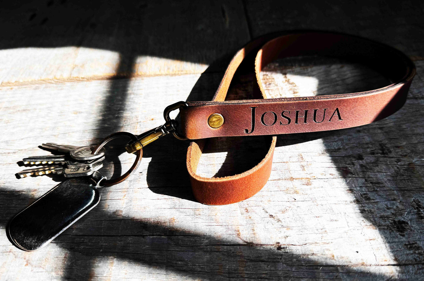 Leather Lanyard Custom Engraved