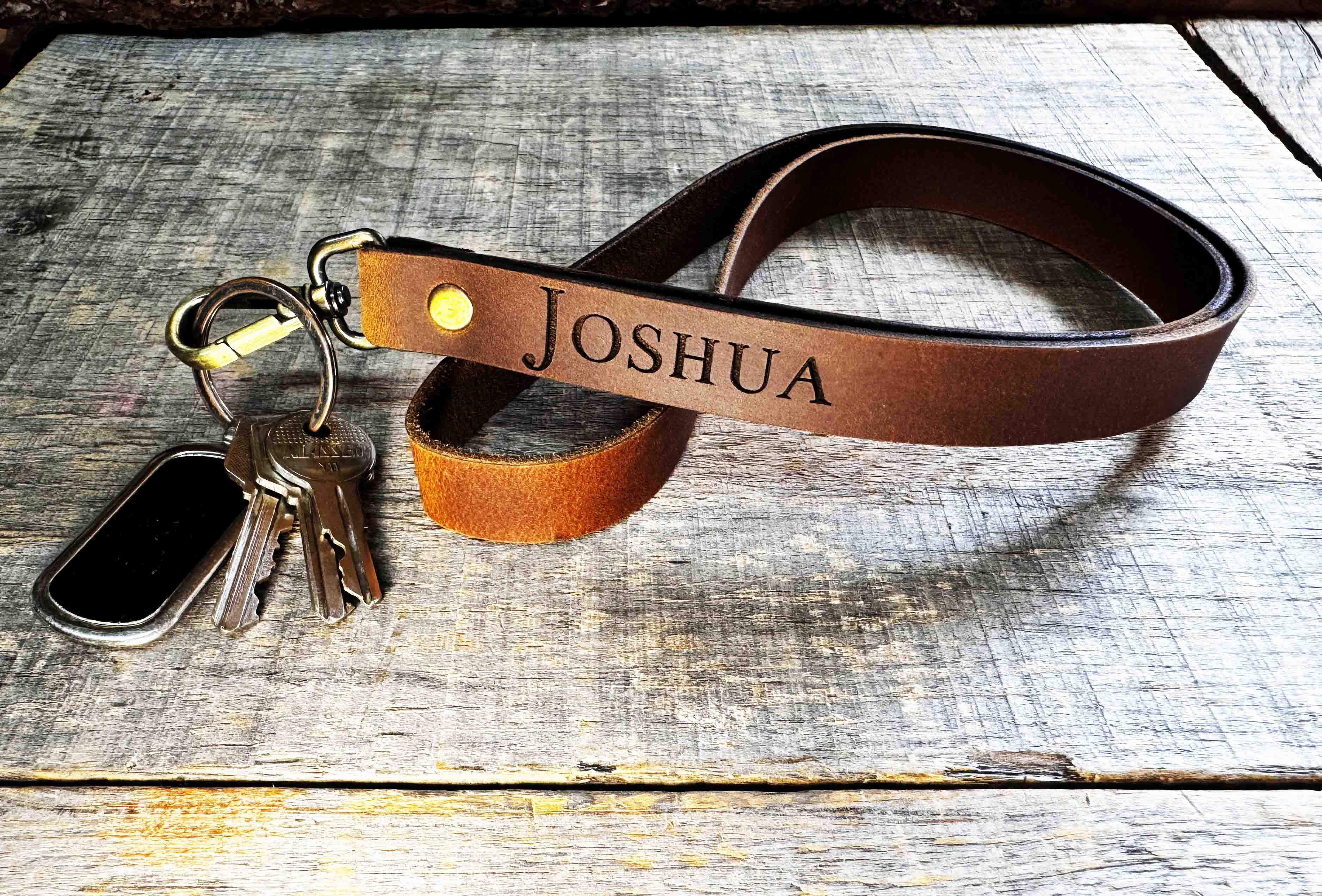 Leather Lanyard Custom Engraved