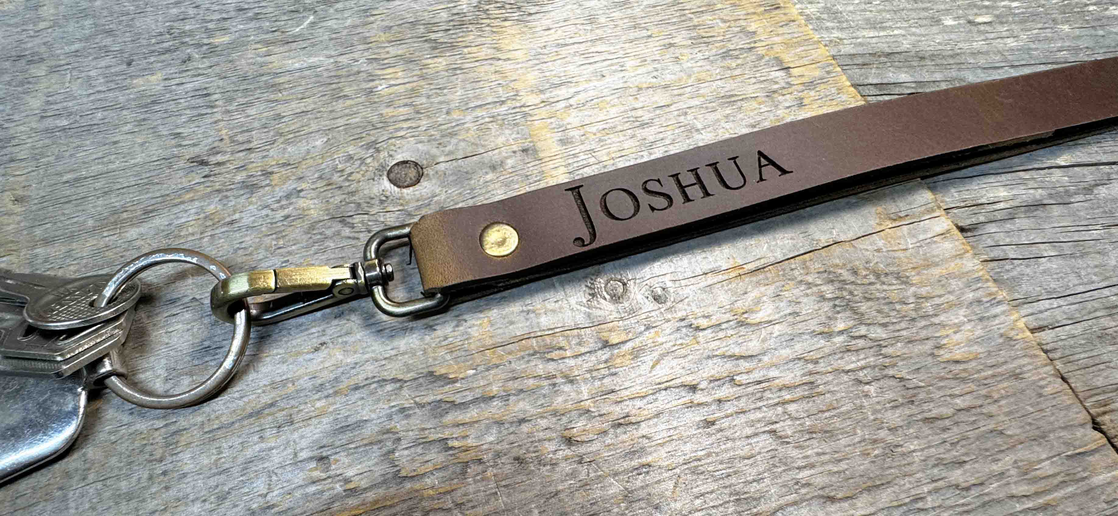 Leather Lanyard Custom Engraved