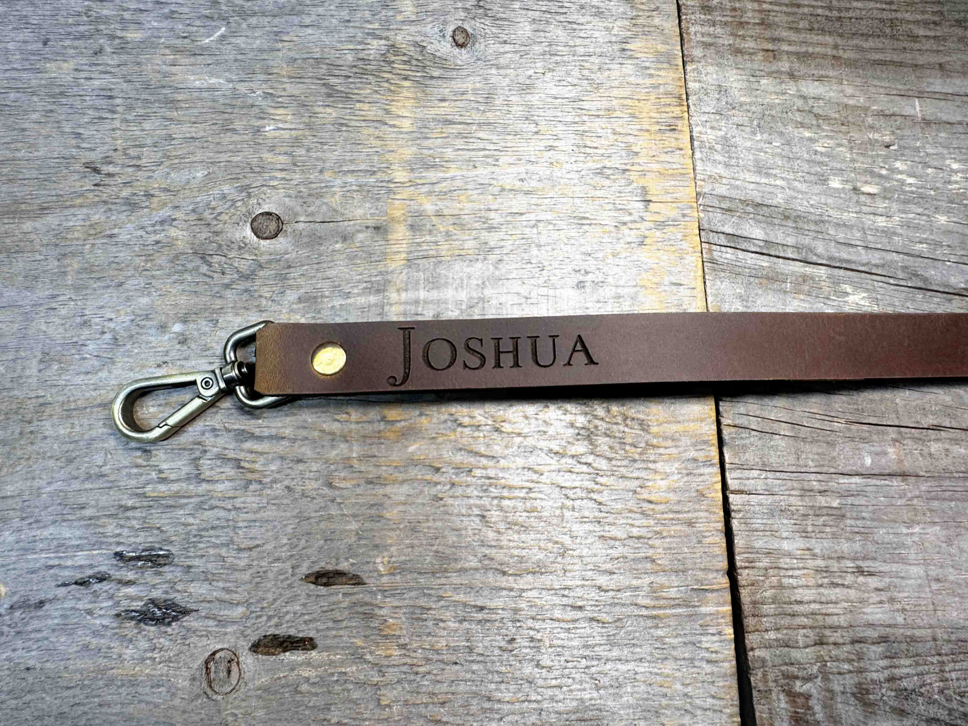 Leather Lanyard Custom Engraved